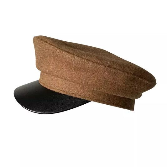 Dundalk Brown Wool Sailor Cap - Classic Nautical Style With Warm Wool For All Occasions
