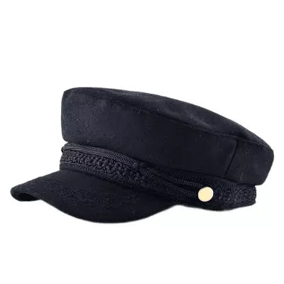 Edmonton Wool Sailor Cap - Classic Sailor Style With Cozy Wool Blend Timeless Warmth