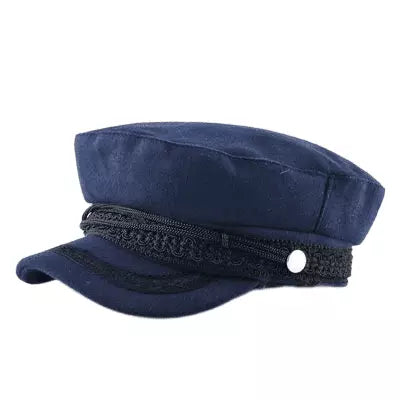 Edmonton Wool Sailor Cap - Classic Sailor Style With Cozy Wool Blend Timeless Warmth