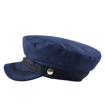 Edmonton Wool Sailor Cap - Classic Sailor Style With Cozy Wool Blend Timeless Warmth