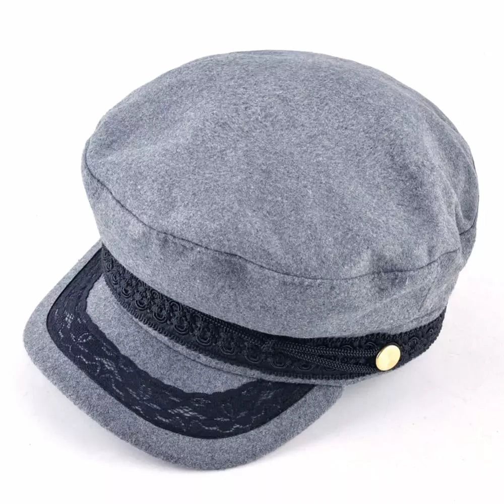 Edmonton Wool Sailor Cap - Classic Sailor Style With Cozy Wool Blend Timeless Warmth