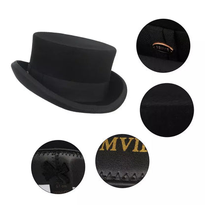 El Havre Black Wool Porkpie Hat - Timeless Porkpie Silhouette, Versatile And Polished.