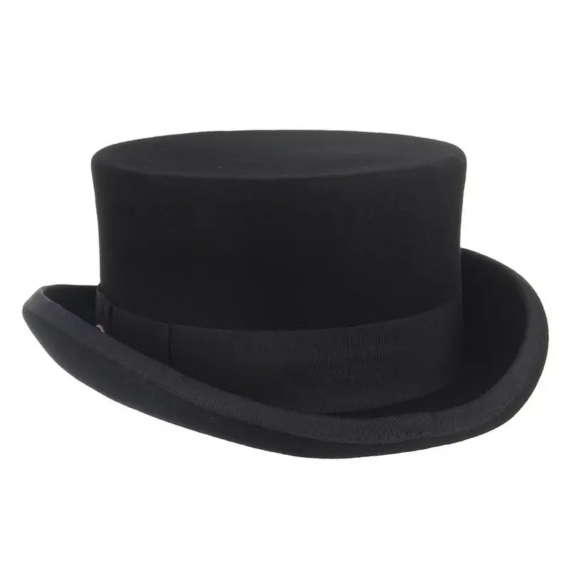 El Havre Black Wool Porkpie Hat - Timeless Porkpie Silhouette, Versatile And Polished.