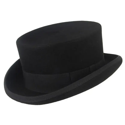 El Havre Black Wool Porkpie Hat - Timeless Porkpie Silhouette, Versatile And Polished.
