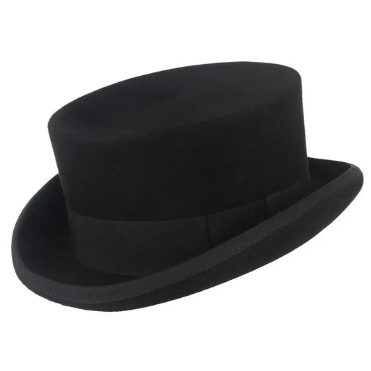 El Havre Black Wool Porkpie Hat - Timeless Porkpie Silhouette, Versatile And Polished.