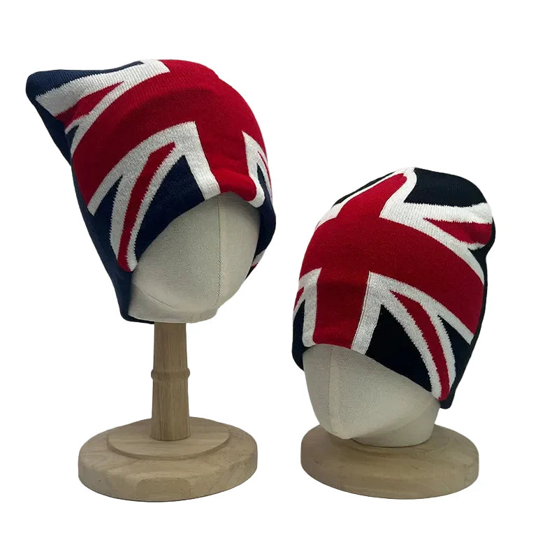 English Flag Knitted Beanie Premium Soft Cotton Blend - Urban Caps