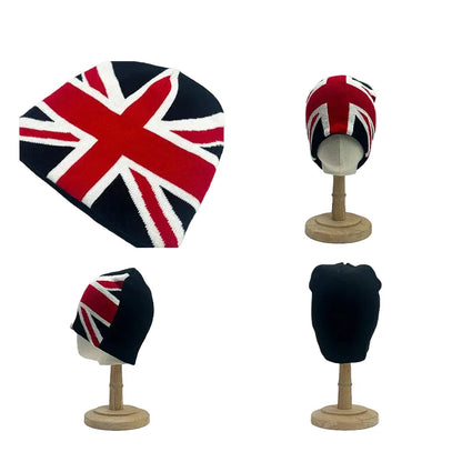 English Flag Knitted Beanie Premium Soft Cotton Blend - Urban Caps