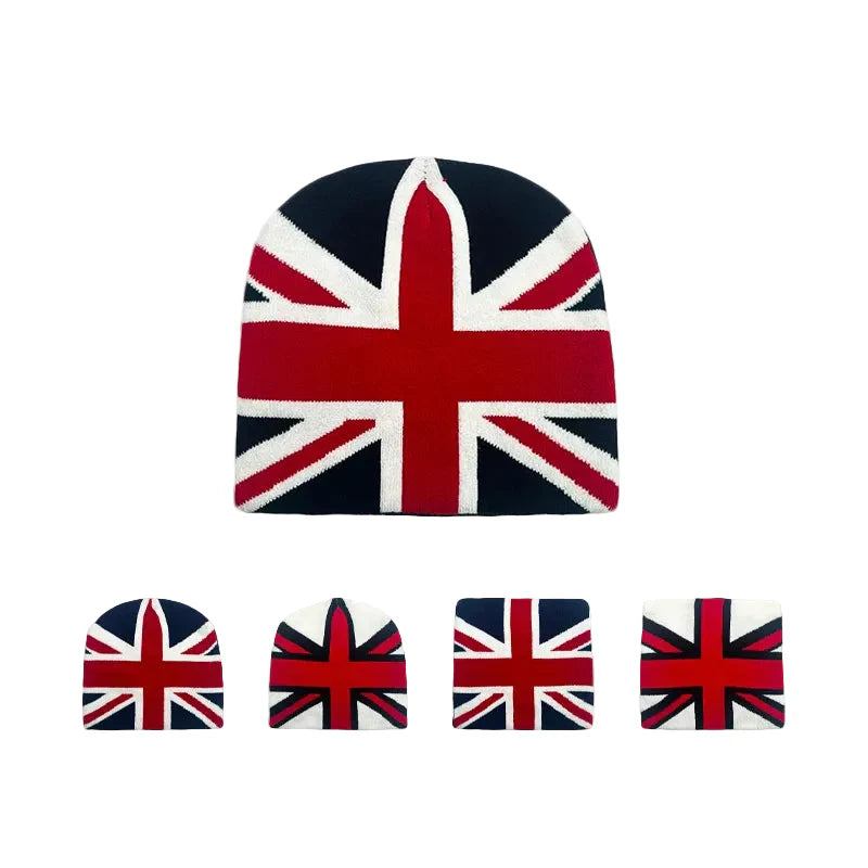 English Flag Knitted Beanie Premium Soft Cotton Blend - Urban Caps