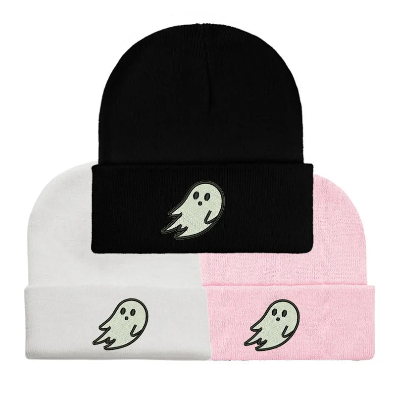 Fading Ghost Black Beanie Minimalist Knit Cap Classic - Urban Caps