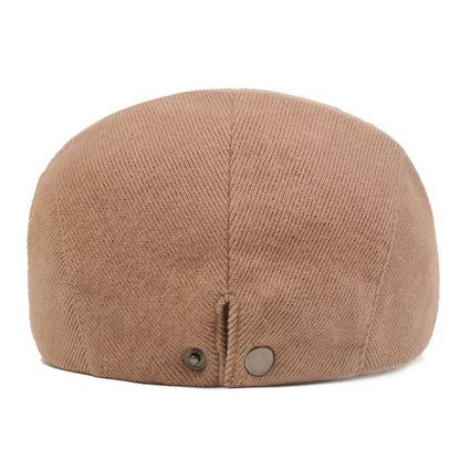 Figaro Corduroy Flat Cap - Classic Timeless Style For Casual Looks With Corduroy Texture