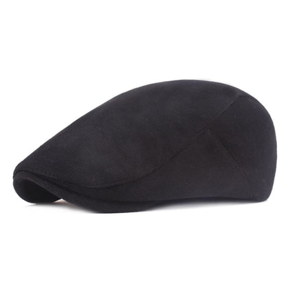 Figaro Corduroy Flat Cap - Classic Timeless Style For Casual Looks With Corduroy Texture