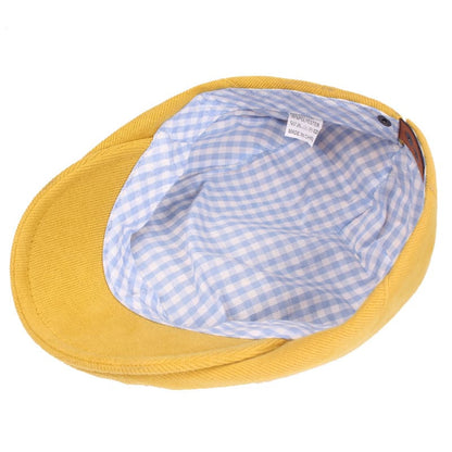 Figaro Corduroy Flat Cap - Classic Timeless Style For Casual Looks With Corduroy Texture