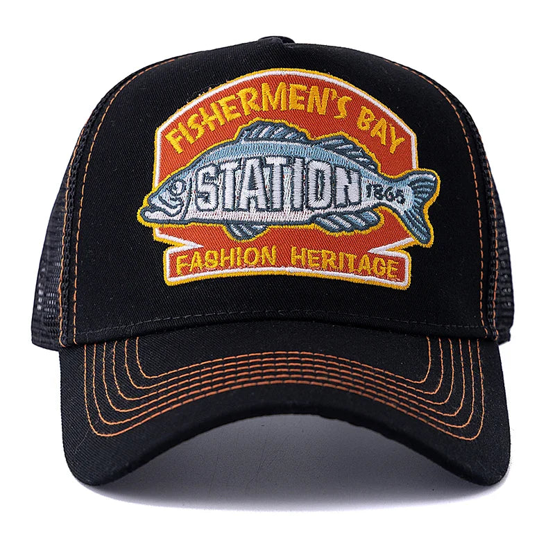 Fishermen’s Bay Trucker Cap – Mesh Breathable Adjustable Hat