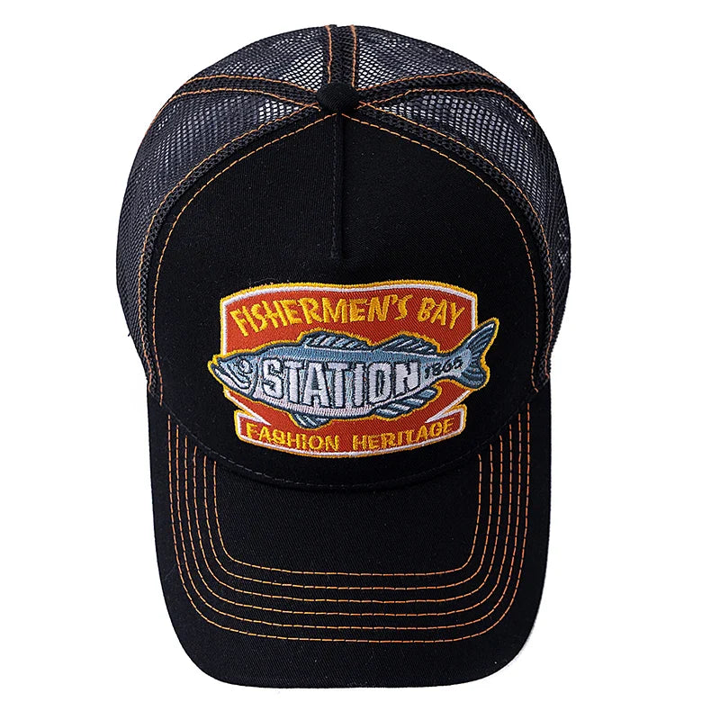 Fishermen’s Bay Trucker Cap – Mesh Breathable Adjustable Hat