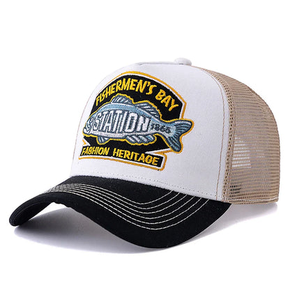 Fishermen’s Bay Trucker Cap – Mesh Breathable Adjustable Hat