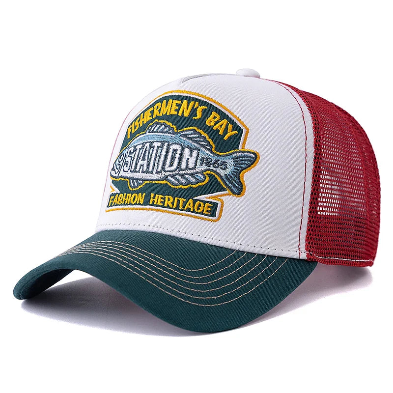 Fishermen’s Bay Trucker Cap – Mesh Breathable Adjustable Hat