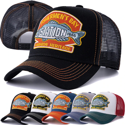 Fishermen’s Bay Trucker Cap – Mesh Breathable Adjustable Hat