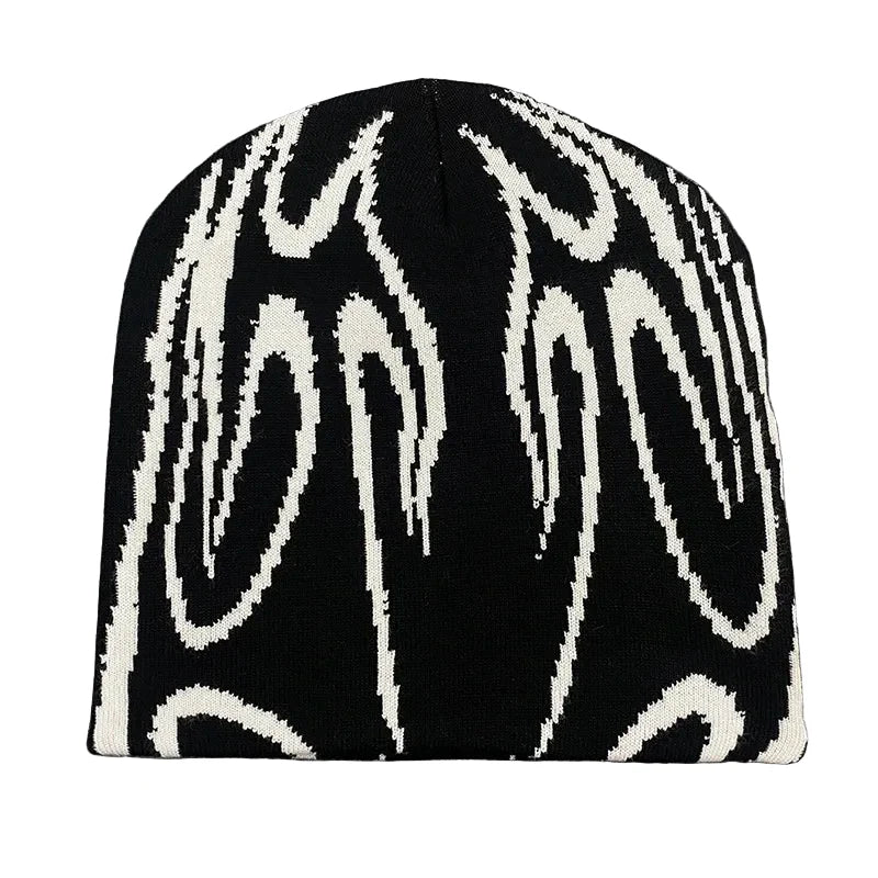 Flaming Star Knitted Beanie - Urban Caps