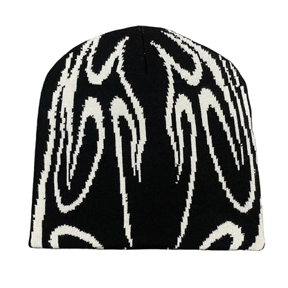 Flaming Star Knitted Beanie - Urban Caps
