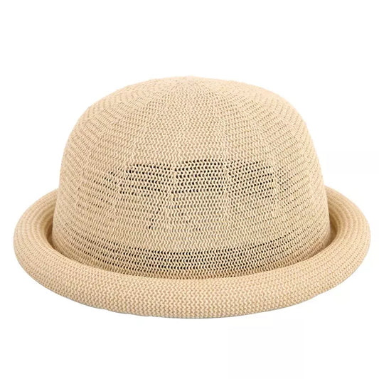 Florence Rolled Up Brim Bowler Hat Cotton City Style All Day Comfort