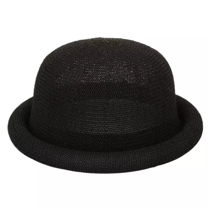 Florence Rolled Up Brim Bowler Hat Cotton City Style All Day Comfort