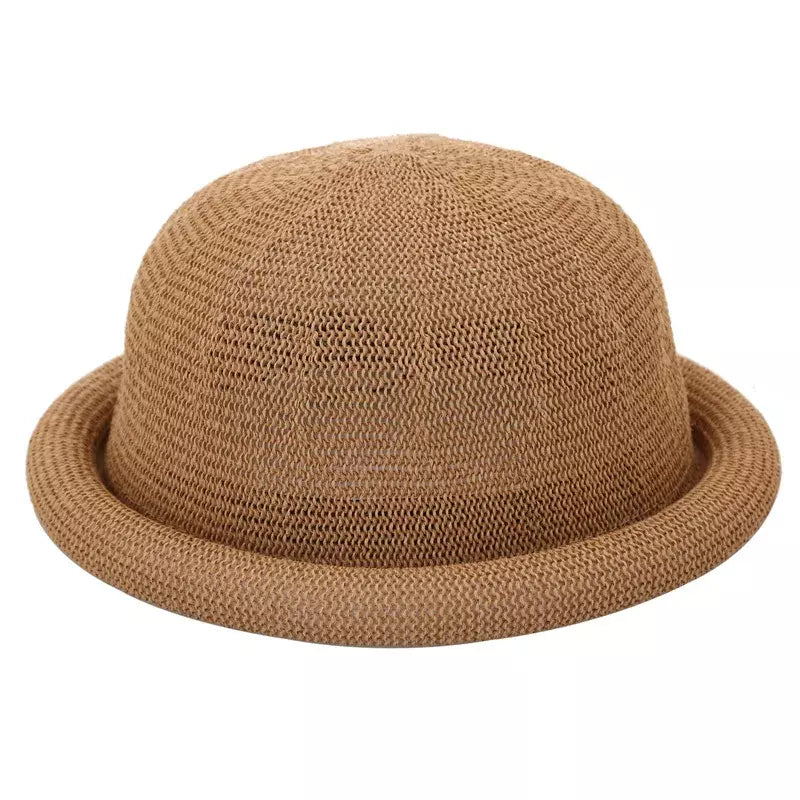 Florence Rolled Up Brim Bowler Hat Cotton City Style All Day Comfort