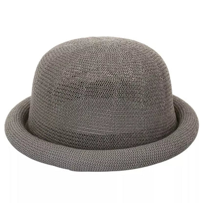 Florence Rolled Up Brim Bowler Hat Cotton City Style All Day Comfort