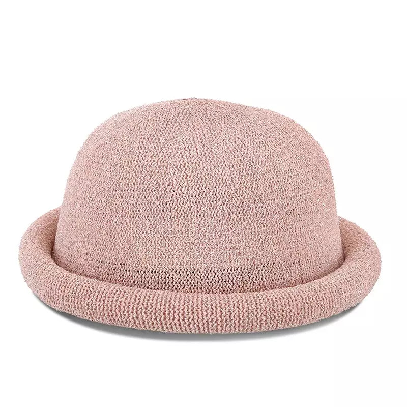 Florence Rolled Up Brim Bowler Hat Cotton City Style All Day Comfort