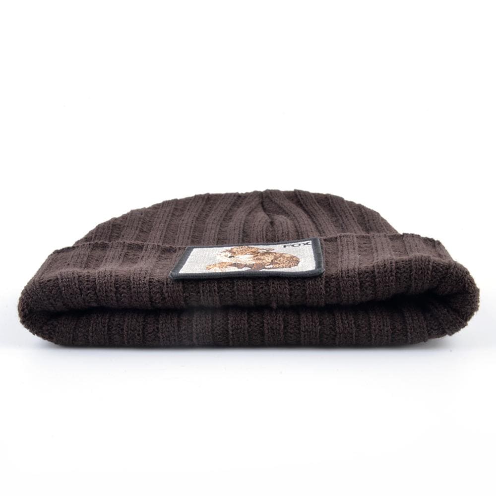 Fox Knitted Beanie Soft Knit Warm Everyday Style - Urban Caps