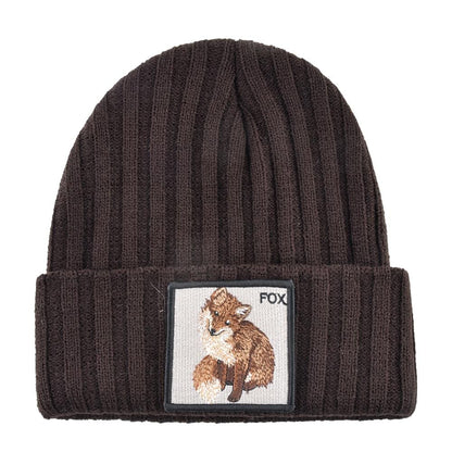 Fox Knitted Beanie Soft Knit Warm Everyday Style - Urban Caps