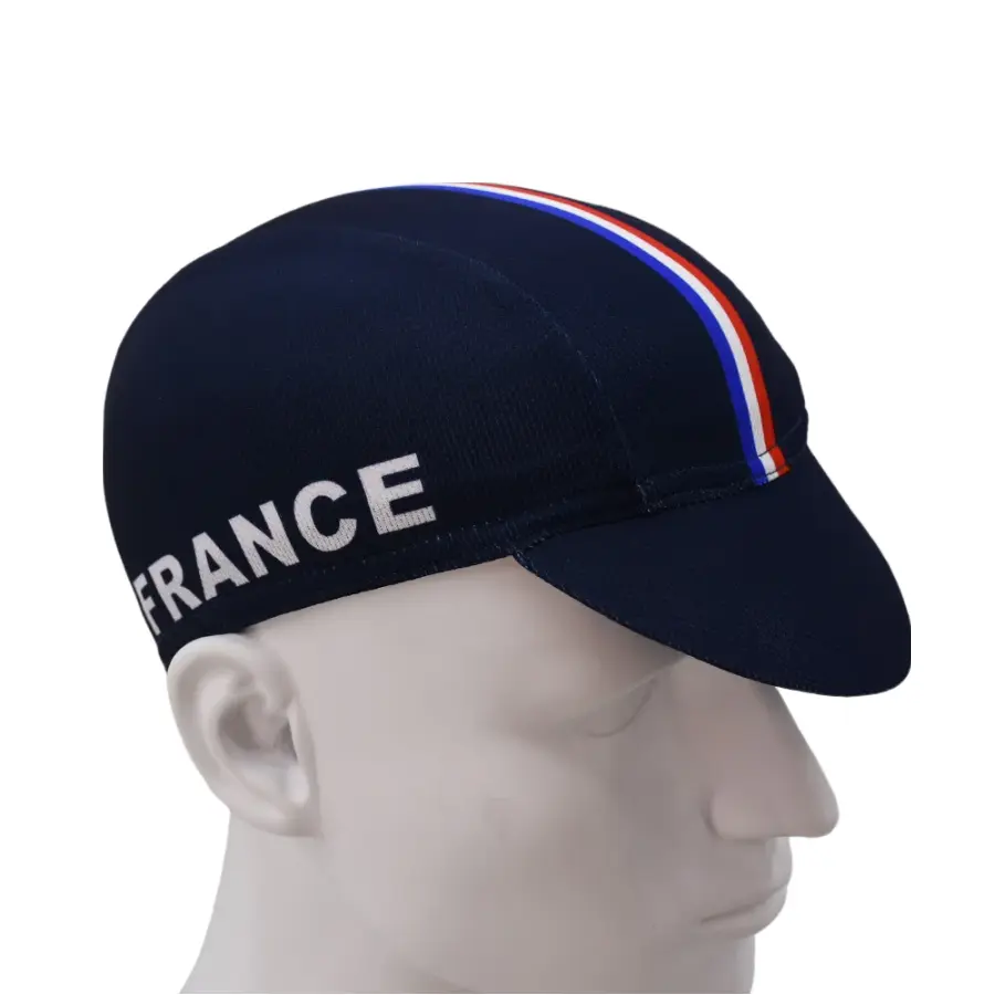 France Flag Vintage Cycling Cap Adjustable Lightweight Acrylic For Riders