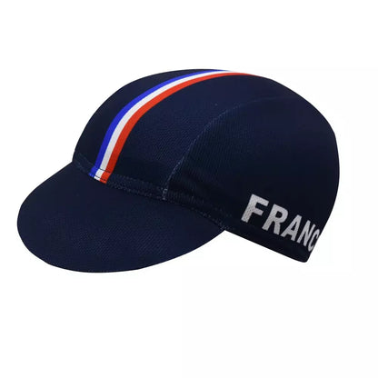 France Flag Vintage Cycling Cap Adjustable Lightweight Acrylic For Riders