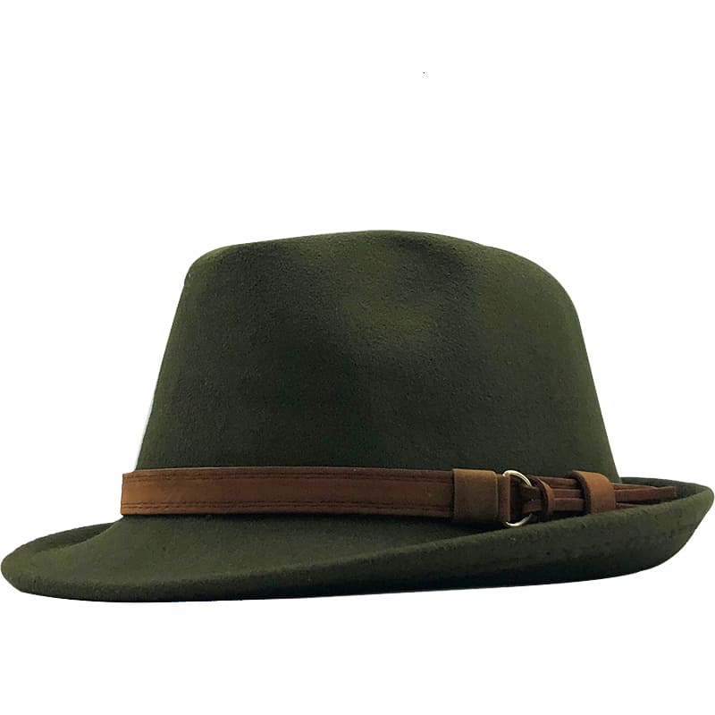 Franklin Wool Trilby Hat – Classic Short Brim Fedora with Leather Band