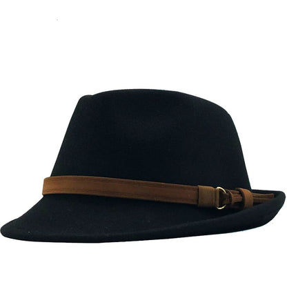 Franklin Wool Trilby Hat – Classic Short Brim Fedora with Leather Band