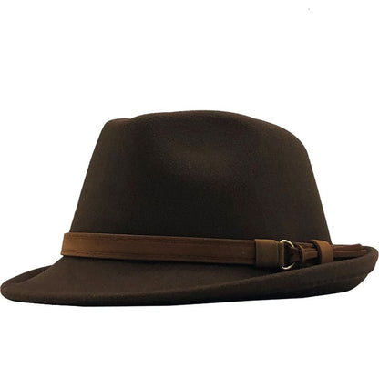 Franklin Wool Trilby Hat – Classic Short Brim Fedora with Leather Band