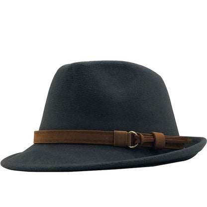 Franklin Wool Trilby Hat – Classic Short Brim Fedora with Leather Band