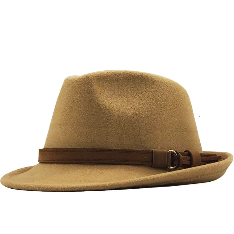 Franklin Wool Trilby Hat – Classic Short Brim Fedora with Leather Band