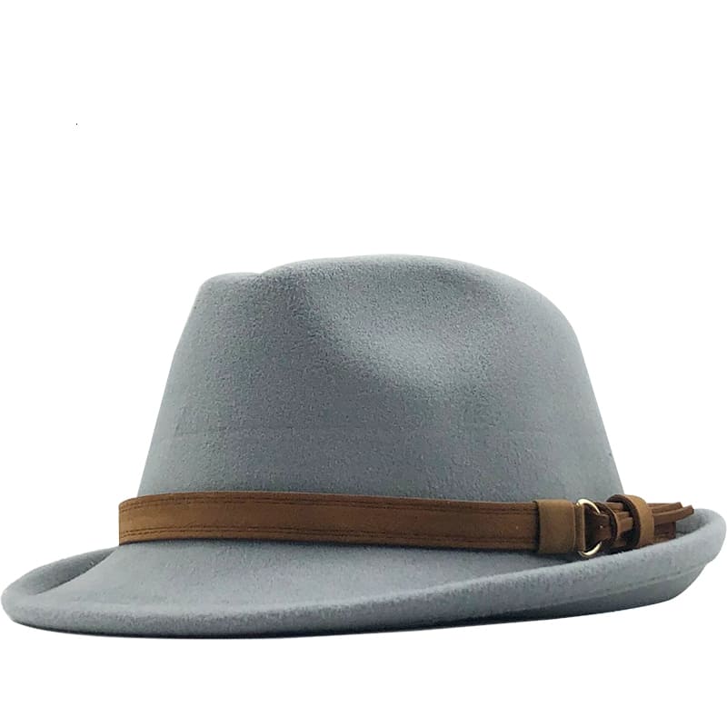 Franklin Wool Trilby Hat – Classic Short Brim Fedora with Leather Band