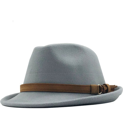 Franklin Wool Trilby Hat – Classic Short Brim Fedora with Leather Band
