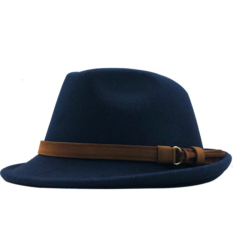 Franklin Wool Trilby Hat – Classic Short Brim Fedora with Leather Band