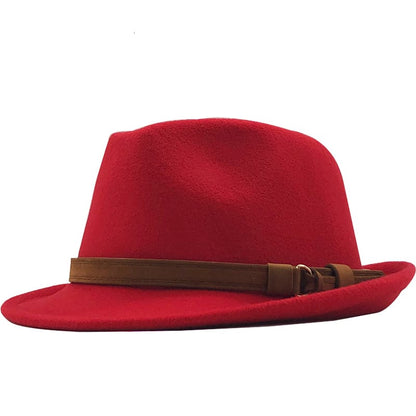 Franklin Wool Trilby Hat – Classic Short Brim Fedora with Leather Band