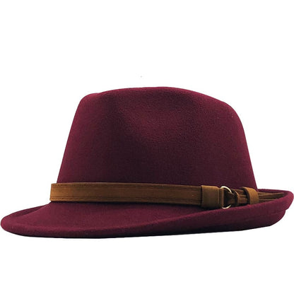 Franklin Wool Trilby Hat – Classic Short Brim Fedora with Leather Band