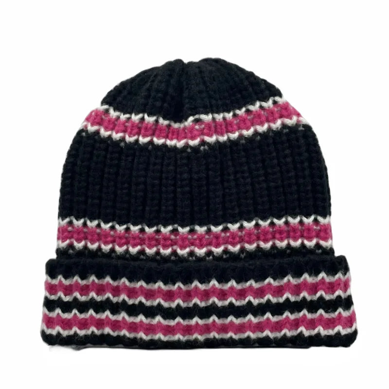 Fremont Winter Striped Knitted Beanie - Cozy Cotton And Acrylic Knit For Cold Days