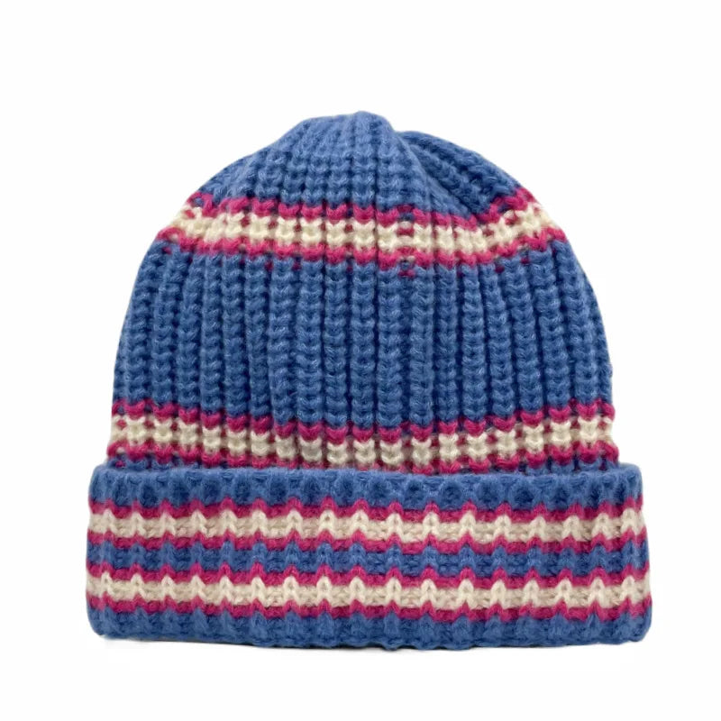 Fremont Winter Striped Knitted Beanie - Cozy Cotton And Acrylic Knit For Cold Days