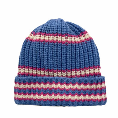 Fremont Winter Striped Knitted Beanie - Cozy Cotton And Acrylic Knit For Cold Days