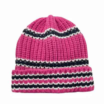 Fremont Winter Striped Knitted Beanie - Cozy Cotton And Acrylic Knit For Cold Days