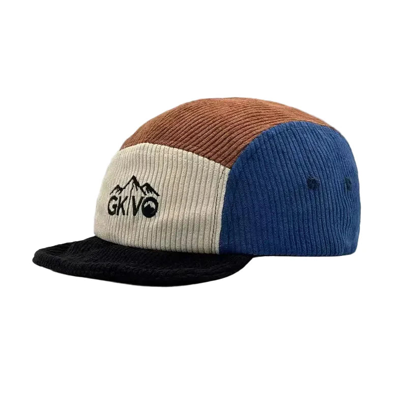 GKIVO Retro Corduroy 5-Panel Baseball Cap Classic Style - Urban Caps
