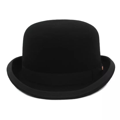 Gaillard Black Wool Bowler Hat Crafted