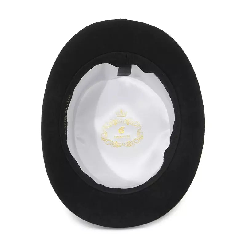 Gaillard Black Wool Bowler Hat Crafted