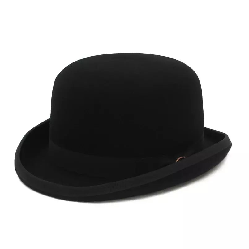 Gaillard Black Wool Bowler Hat Crafted